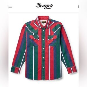 SEAGER AMARILLO L/S SHIRT MATTSON STRIPE SIZE XL NWT